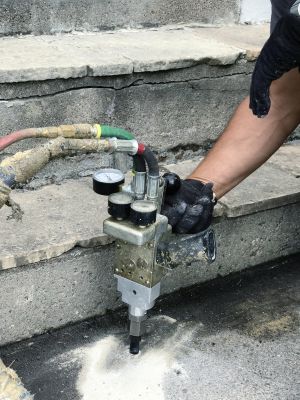 Patio leveling equipment